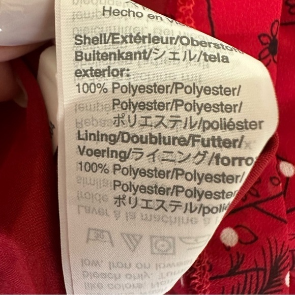 Madewell Hazelwood Wrap Front Mini Dress Red Windswept Floral - Picture 6 of 9